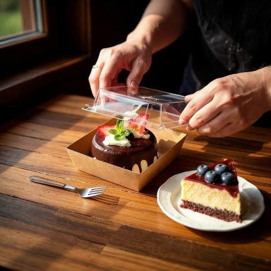 Square Bakery Box with Clear Lid