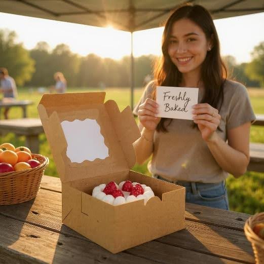 Cake Box with Clear Window (Pack of 10)