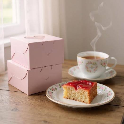 Cake Box with Heart Shape (Pack of 10)